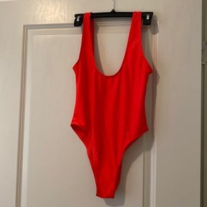 Size large red one piece